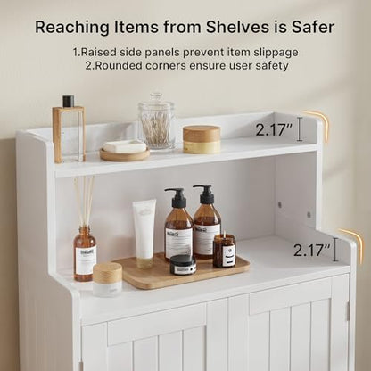 Gizoon 40" H Bathroom Storage Cabinet with 2 Adjustable Shelves, White