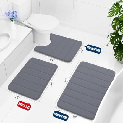 Buganda Memory Foam Bath Mat 31.5 x 20, Ultra Soft Absorbent Bathroom Rugs