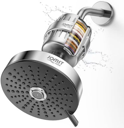 Filtered Shower Head COMBO – for Healthier Skin & Hair | 3 Mode High Pressure Shower Heads with 25-Stage Filtration | Removes 99.947% Chlorine & Heavy Metals | Shower Head with Filters - Chrome