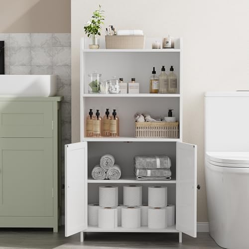 Homhedy Small Bathroom Storage Cabinet, Toilet Paper Storage Cabinet