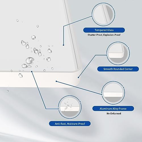 WEER White Bathroom Vanity Mirror 72x36 Inch