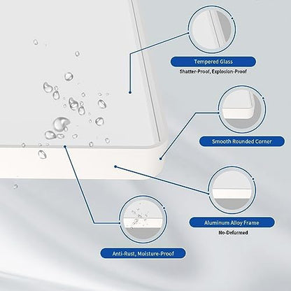 WEER White Bathroom Vanity Mirror 72x36 Inch