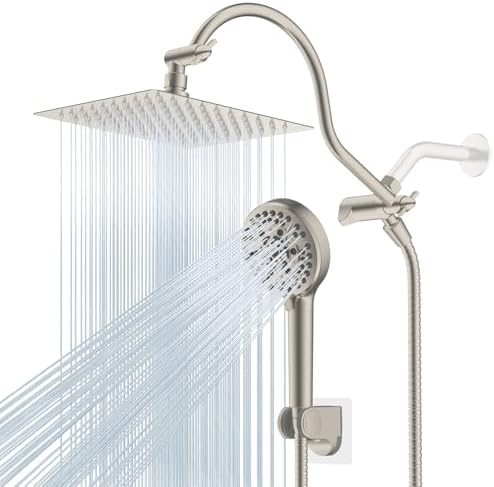 Hibbent All Metal cUPC Certified High Pressure Rainfall 8'' Shower Head