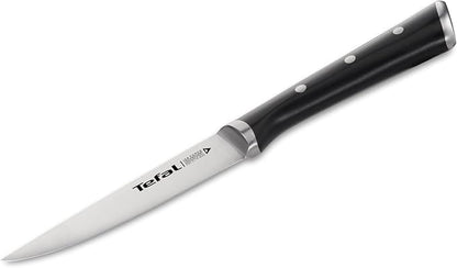 Tefal Ice Force 11cm Black Household Knife, Kitchen Knife, German Stainless Steel Blade, Durable Cutting and Sharp Performance, 10 Year Warranty K2320914