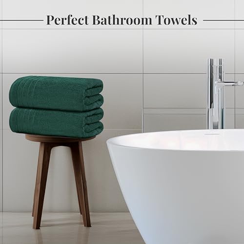 Tens Towels 8 Piece Towel Set, 2 XL Bath, 2 Hand, 4 Washcloth, Hunter Green
