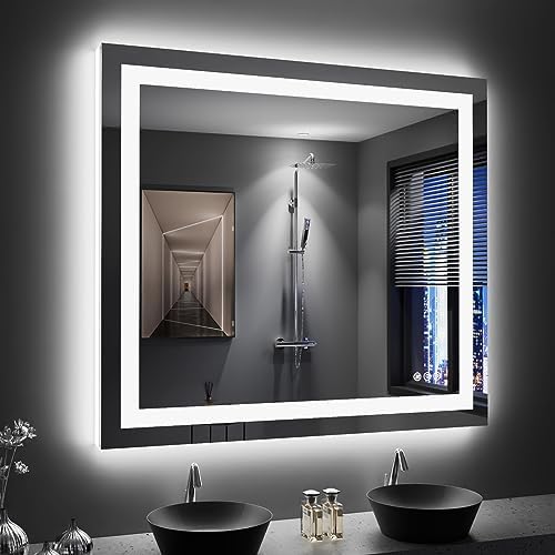LOAAO 40"X36" LED Bathroom Mirror with Lights, UL Listed