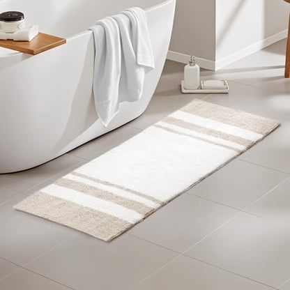 Madison Park Spa Cotton Bath Rug Non-Slip Absorbent, 27 x 45, Taupe