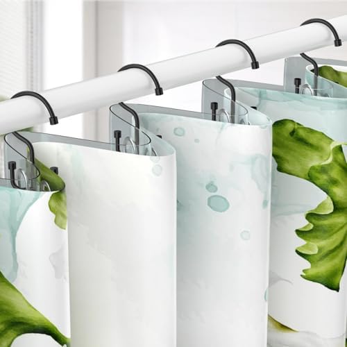 Goowin Shower Curtain Hooks, Shower Curtain Rings, Durable Black Shower Curtain Hooks Rust Proof, Shower Rings for Curtain, Double Glide Shower Hooks for Shower Curtain, Black, 24 Pack-Cylinders