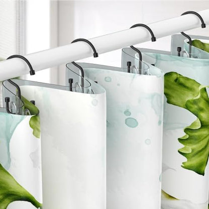 Goowin Shower Curtain Hooks, Shower Curtain Rings, Durable Black Shower Curtain Hooks Rust Proof, Shower Rings for Curtain, Double Glide Shower Hooks for Shower Curtain, Black, 24 Pack-Cylinders