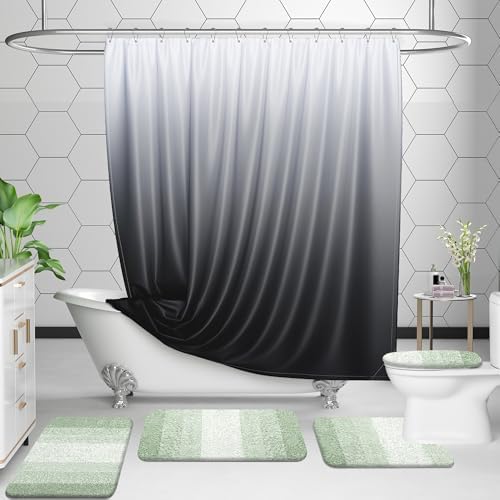 OLANLY Microfiber Bathroom Rugs Sets 3 Piece, 30"x20"+24"x16"+24"x20"