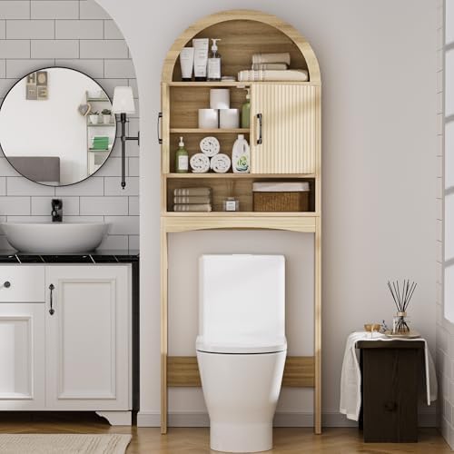 Spurgehom Arch Over The Toilet Storage Cabinet,Bathroom Organizer, Wood
