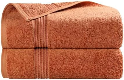 Superior Egyptian Cotton 3-Piece Towel Set, Assorted Towels for Home Bathroom, Master Bath, Decor Essentials, Includes 1 Bath, 1 Hand, 1 Face Towel/Washcloth, Quick Dry, Absorbent, Caramel Brown