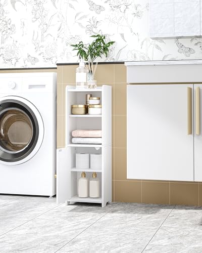 Hzuaneri Bathroom Storage Cabinet, Narrow Toilet Paper Cabinets with Doors