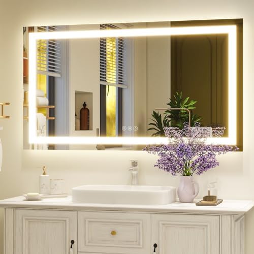 XRAMFY 48''X32'' LED Bathroom Mirror, Wall Mirror with Lights