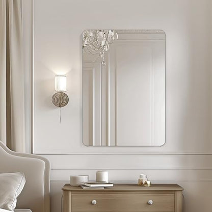 USHOWER Frameless Bathroom Mirror for Over Sink, 22x30 Inch