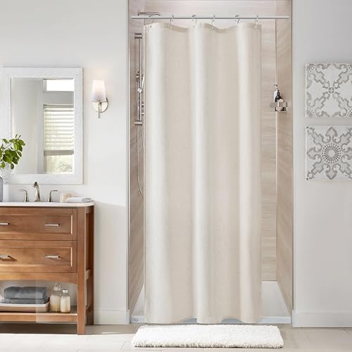 Naturoom Linen Shower Curtain 36x72 Inch for Bathroom Oatmeal 1 Panel