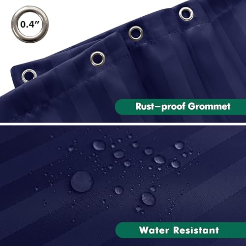 Fabric Shower Curtain Liner 72x72 Inch-Standard Size Cloth Shower Liners