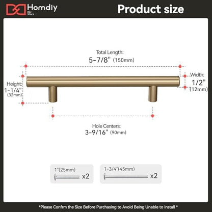 homdiy 30Pack 3.5in Cabinet Handles Champagne Bronze Kitchen Cabinet Pulls Drawer Pulls for Dresser Drawers