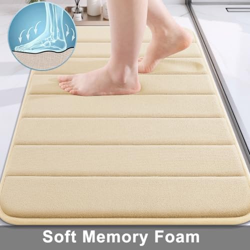 Buganda Memory Foam Bath Mat 35.4 x 24, Ultra Soft Absorbent Bathroom Rugs