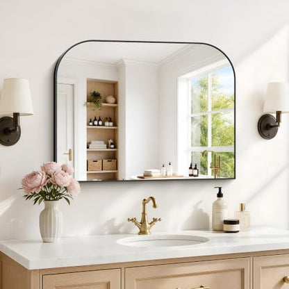 YIROMAN Bathroom Mirrors for Over Sink,30"x24" Black Bathroom Vanity Mirror