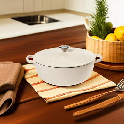 Cuisinart Round Casserole, Cream, 5.5 quart