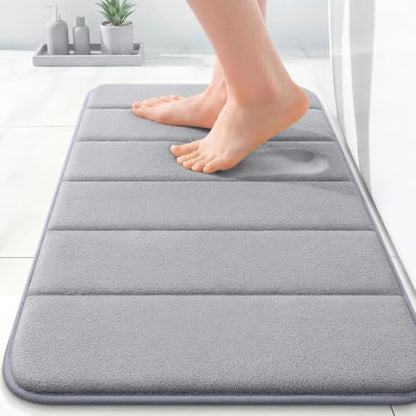 OLANLY Memory Foam Bath Mat 24x16, Super Soft and Absorbent Bathroom Rugs