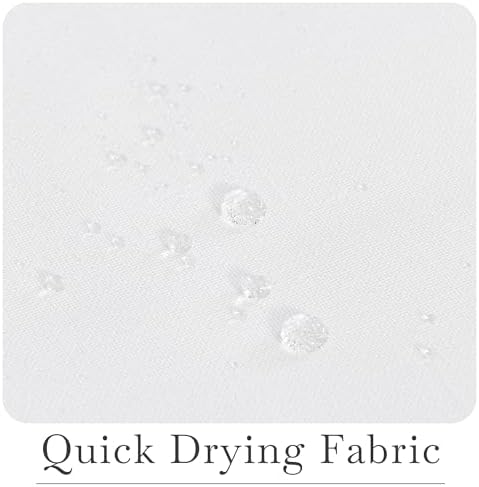 KGORGE Linen Sheer Shower Curtains White for Bathroom Bathtub Decor