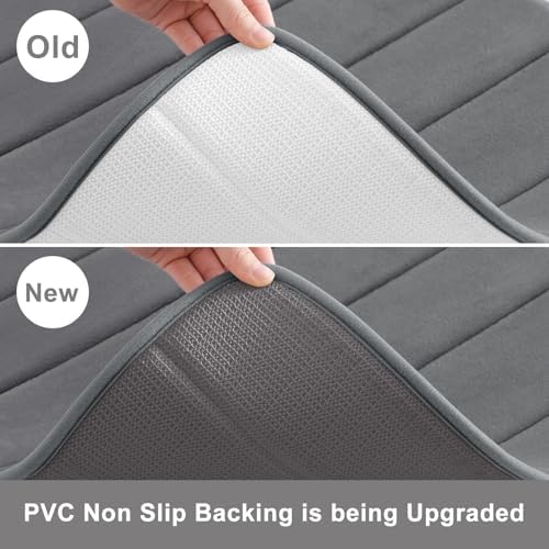 Buganda Memory Foam U-Shaped Toilet Rugs 24 x 24, Absorbent Bathroom mat