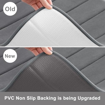Buganda Memory Foam U-Shaped Toilet Rugs 24 x 24, Absorbent Bathroom mat