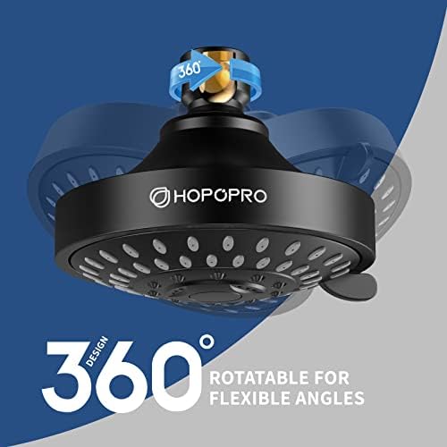 High Pressure Shower Head, HOPOPRO 5-Mode Fixed Showerhead, NBC Recommended