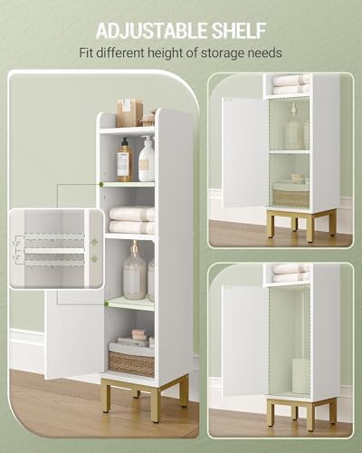 Hzuaneri Bathroom Storage Cabinet, Small Corner Floor Cabinet