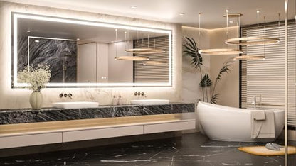 Keonjinn 96x36 Inch LED Bathroom Mirror with Lights, Fast & Safe Defogging