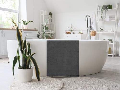 Bath Towels Pack of 6 – 24" x 50" – 100% Cotton Terry, Soft, Quick-Dry & Highly Absorbent – Charcoal Grey Towels for Bathroom, Spa, Gym, Hotel, Pool & Everyday Use