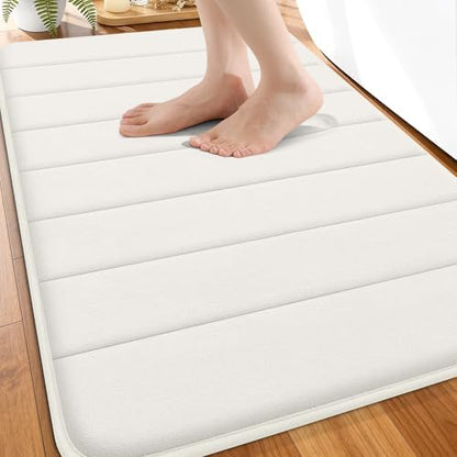 OLANLY Memory Foam Bath Mat 32x20, Super Soft and Absorbent Bathroom Rugs