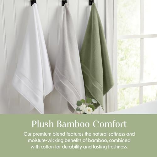 Luxury Bamboo Rayon Oversized Bath Towel Set | 2-Pack | Ultra Soft | Green