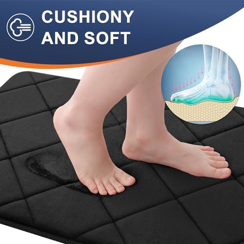 OLANLY Memory Foam Bath Mat 47x24, Ultra Soft and Absorbent Bathroom Rugs