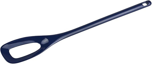 Hutzler 12-inch Melamine Blending / Mixing Spoon with Hole, Blue