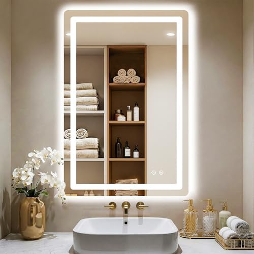 LED Bathroom Mirror, 24"x36" Bathroom Vanity Mirror with Lights