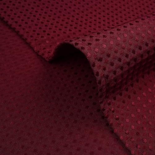 River Dream Waffle No Hook Shower Curtain with Liner,Red Rio,71x74