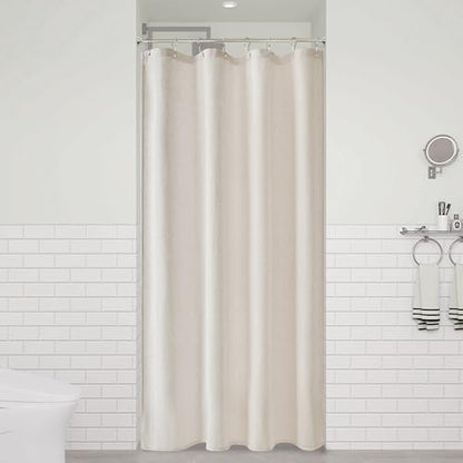 Naturoom Linen Shower Curtain 42x72 Inch for Bathroom Oatmeal 1 Panel