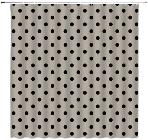 Polka Dot Shower Curtain Bathroom Decor with Hooks,70" Wx78 H