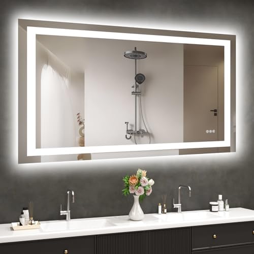 Hivone 48"X32" LED Bathroom Mirror with Lights, UL Listed