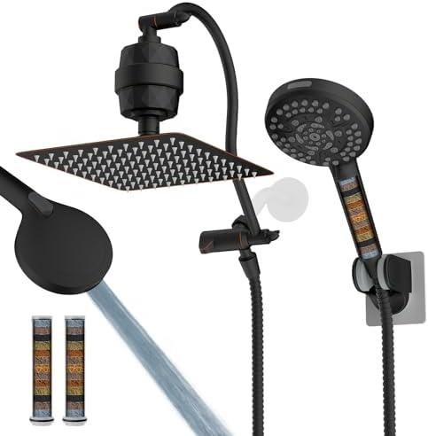 Hibbent All Metal Dual Filtered Rainfall High Pressure 10'' Shower Head