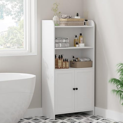 Homhedy Small Bathroom Storage Cabinet, Toilet Paper Storage Cabinet