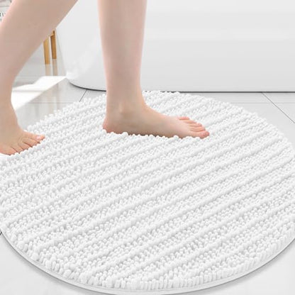 Arotive Round Bathroom Rugs 24x24, Soft Absorbent Chenille Shaggy Bath Mat