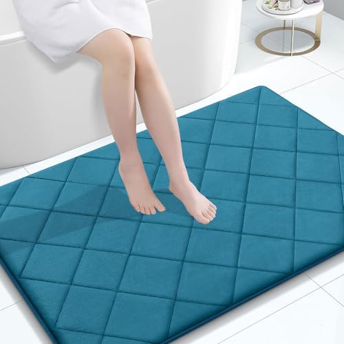OLANLY Memory Foam Bath Mat 40x32, Ultra Soft and Absorbent Bathroom Rugs
