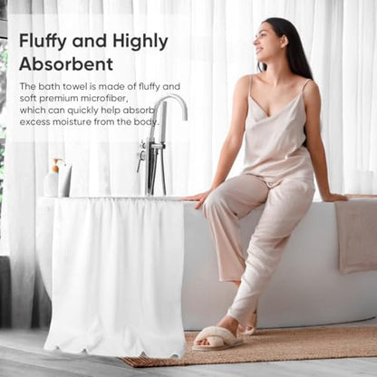 HOMEXCEL 4PK Bath Towel Set, 30x60 in, Absorbent Large Towels for Bathroom