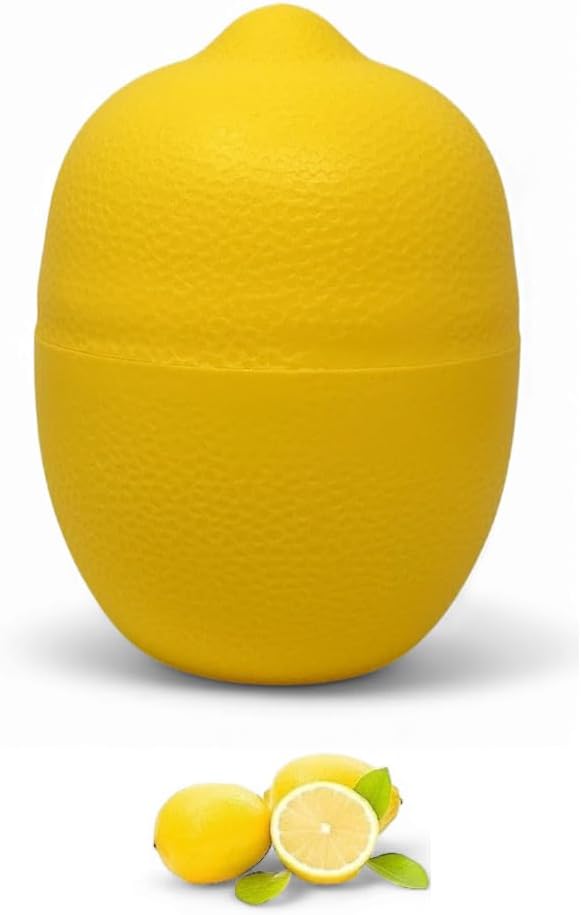 Vegetable and Fruit Saver, Keep Fresh Longer, Reusable Storage Keeper, Vegetable and Fruit Storage Containers in Fridge, BPA Free (Lemon)