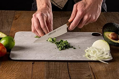 Arcos Kitchen Knife 6 Inch Stainless Steel. Professional Kitchen Knife for Cooking. Ovengkol Wood Handle 100% natural FSC and 160 mm Blade. Series Nordika