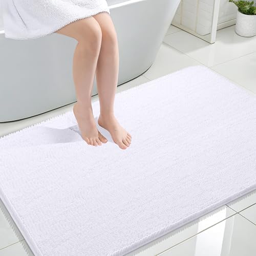OLANLY Large Bathroom Rugs 47x32, Extra Soft Absorbent Chenille Bath Rugs